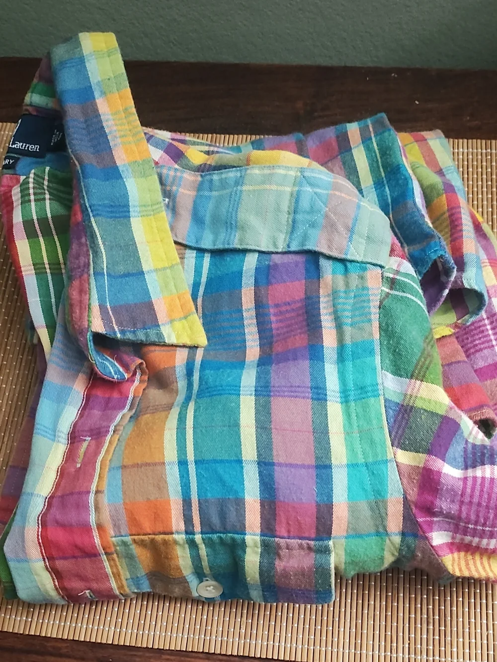 Ralph Lauren Multicolor Plaid Button-Down Shirt Vintage